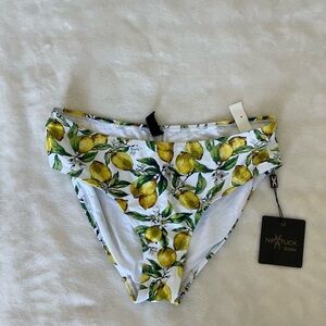 Nip Tuck Swim Lemon Print Bikini Bottom
